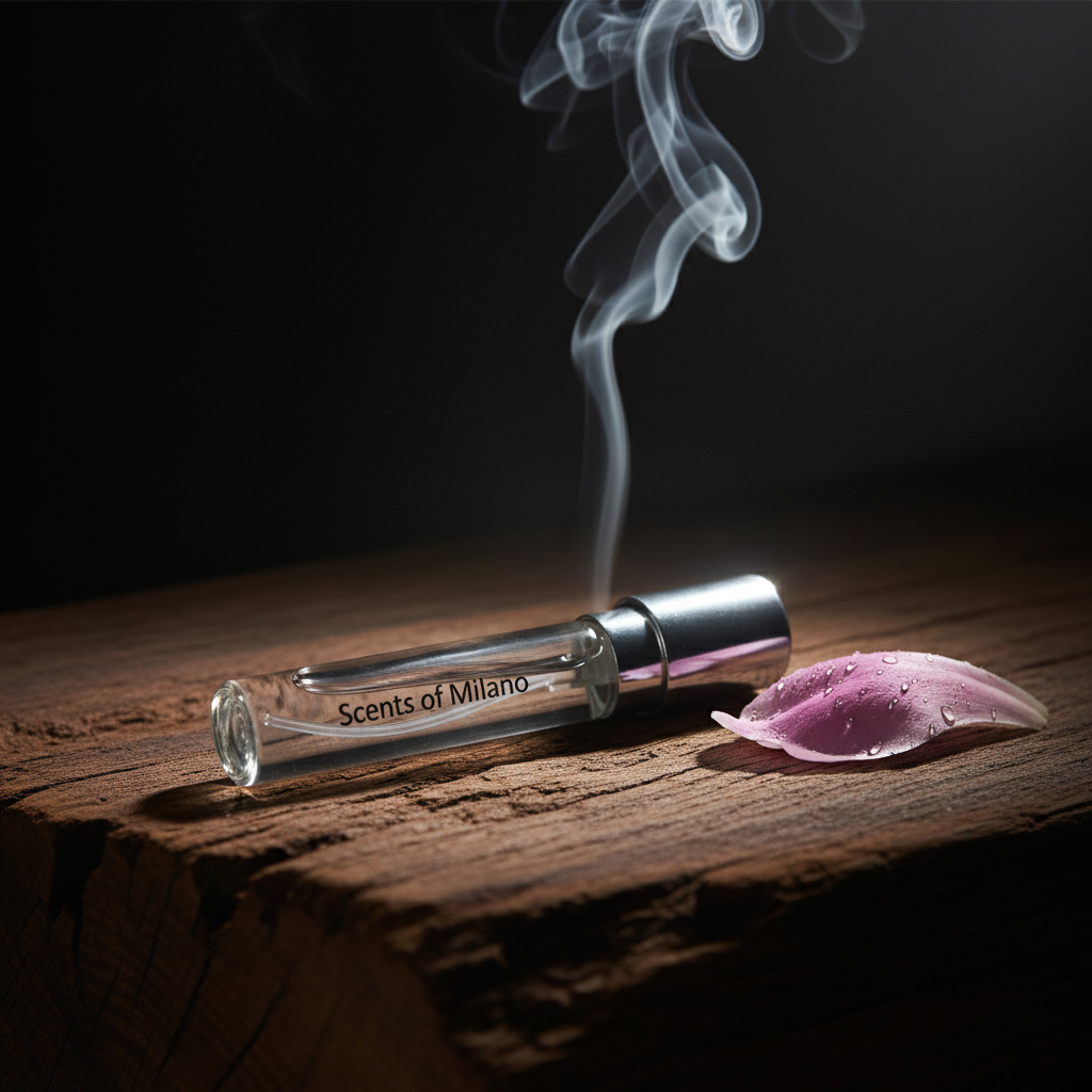 Scents of Milano Atomizer Floral & Smoke Detail (Close-Up)
