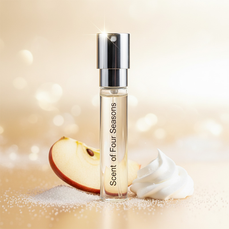 Whipped Cream and Vanilla Base Perfume Close-up Shot