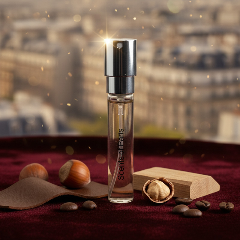 Coffee, Chocolate, Cedar Women's Perfume Close-up