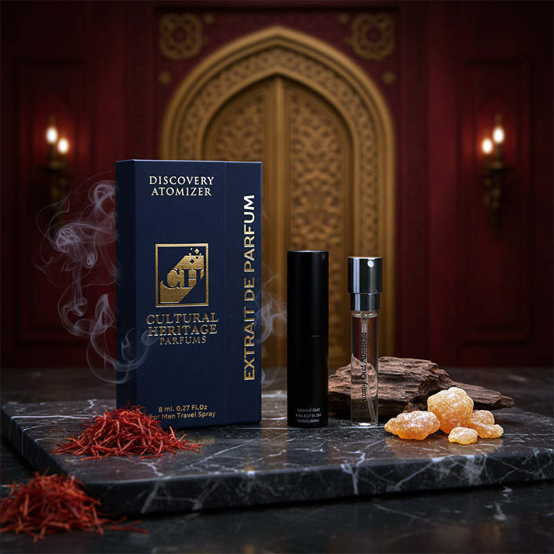 Luxury 8ml Oud Saffron Ambergris Travel Fragrance